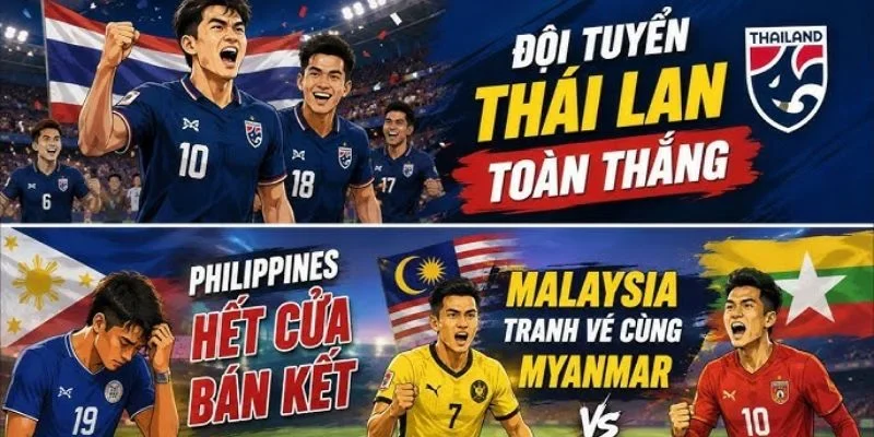 Vị thế giữa Thái Lan vs Myanmar không có quá nhiều chênh lệch tại bảng B.